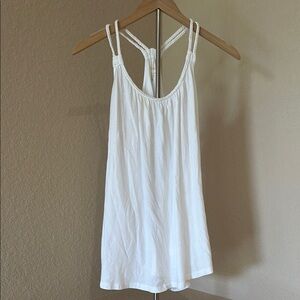 Lilly Pulitzer White Braided Strap Racerback Tank size XL